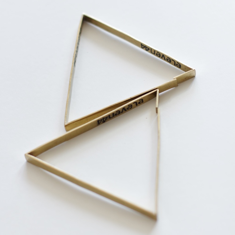 ELEVEN44 Triangle Ear Weights in Brass